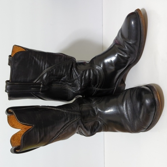 Frye Other - Frye vintage 1970s black label western style leather cowboy boot men's size 10D
